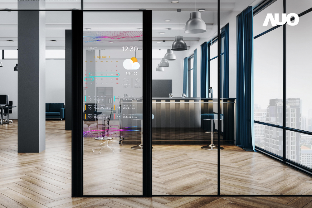 60吋Micro LED透明窗屏显示器，可依需求调整并延伸应用于不同场域，包括汽车侧窗或家庭玄关、智慧橱窗、商业展示等面向，提供丰富的信息娱乐内容