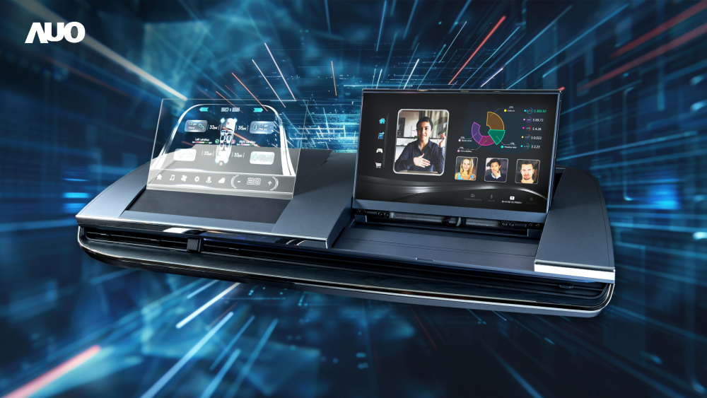 jinnian金年会Micro LED Display HMI解决方案打造透明Micro LED前座仪表，呈现信息并保留驾驶视野开阔；亦为副驾驶座乘客打造收放自如的Micro LED屏幕，在不影响显示质量的前提于显示区内建镜头，让用户能与视讯对象直接眼神接触，提供绝佳的双向沟通体验