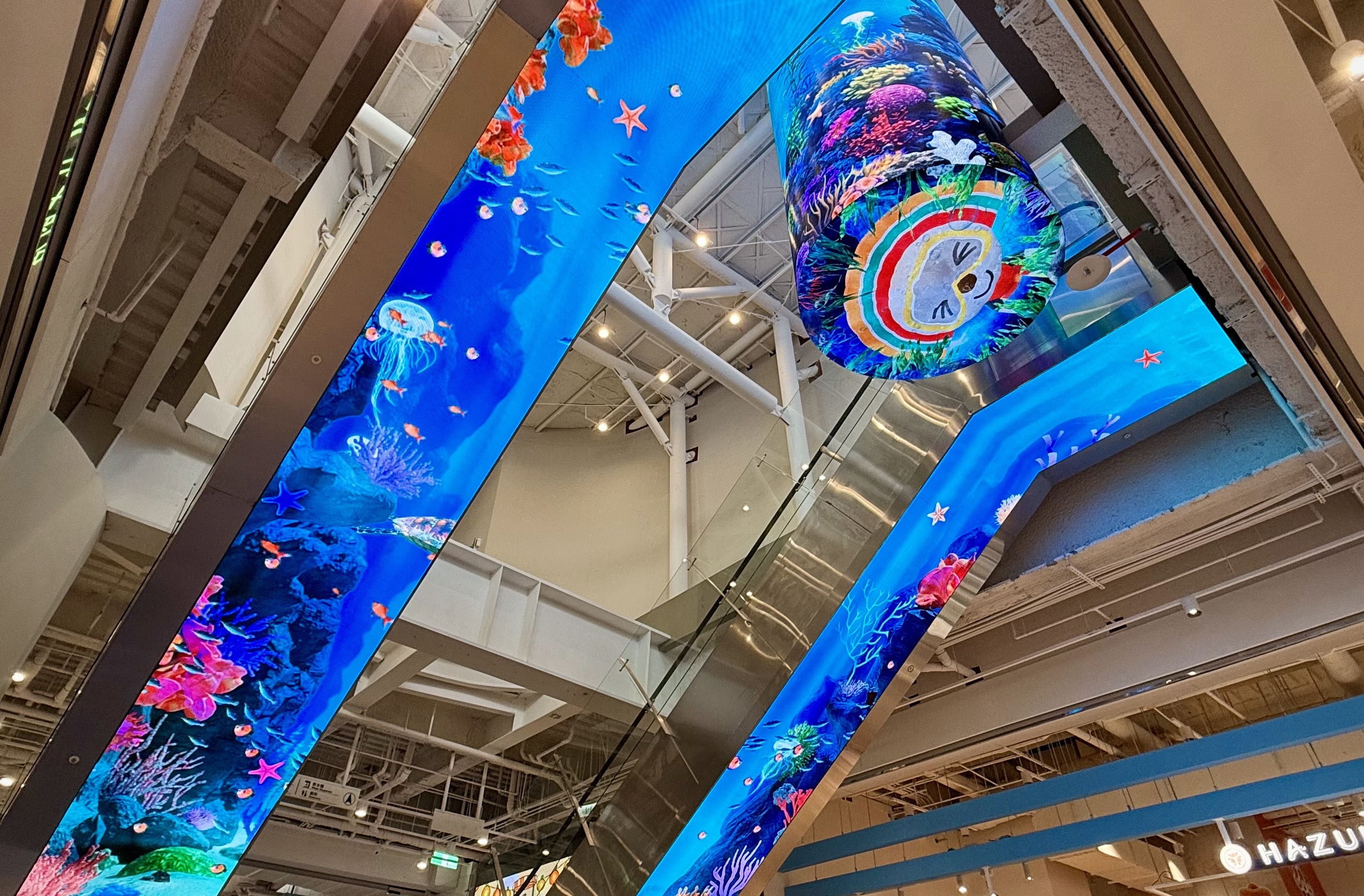 達擎與傑可達整合先進顯示技術與軟硬體應用服務，提供一系列大型LED顯示解決方案，為全新改裝開幕的「清水服務區」佈局嶄新視覺體驗。