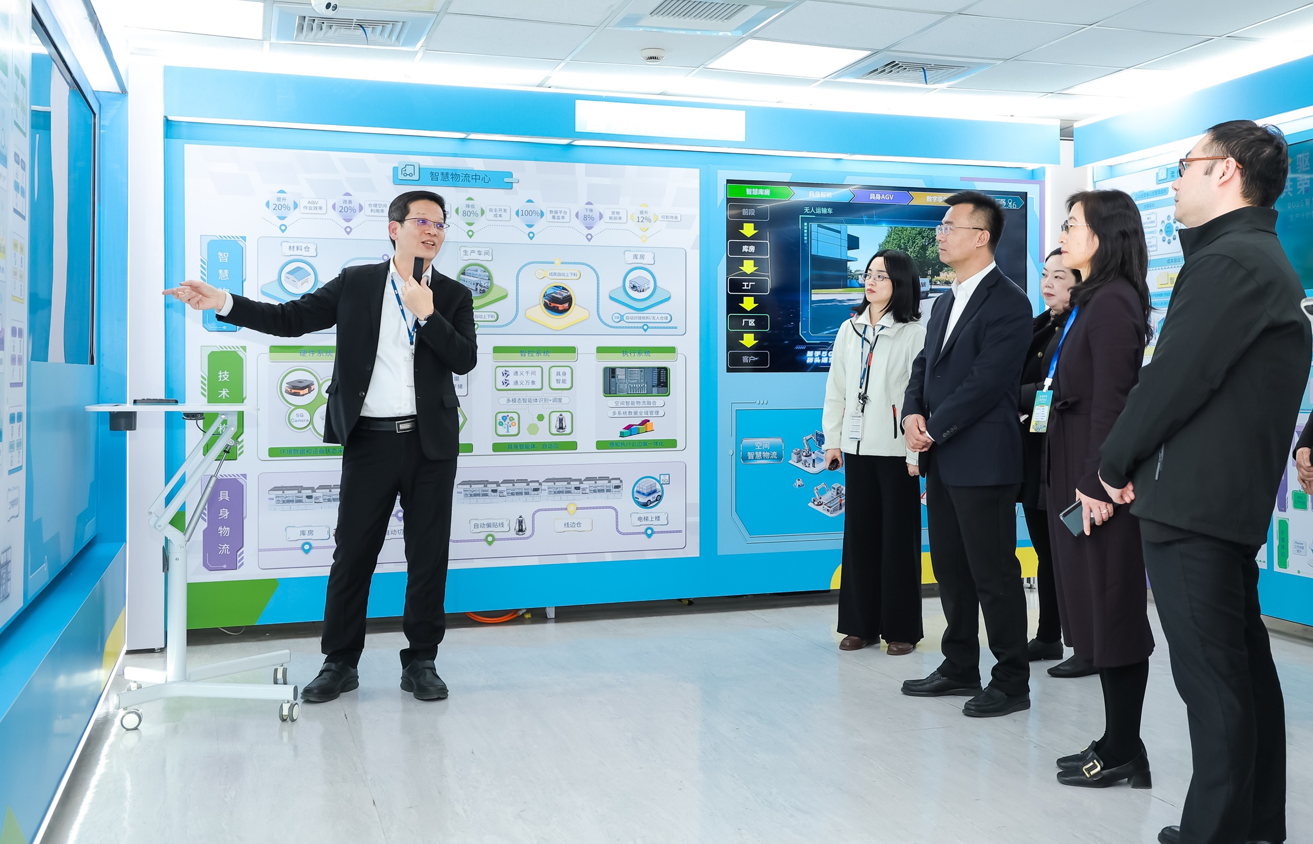 jinnian金年会苏州展示&rdquo;智能体&rdquo;在工业场景的深度应用，与&rdquo;具身智能&rdquo;在生产场景的创新整合，全面升级生产与管理流程，构建全链路智能制造体系，打造柔性自主工厂